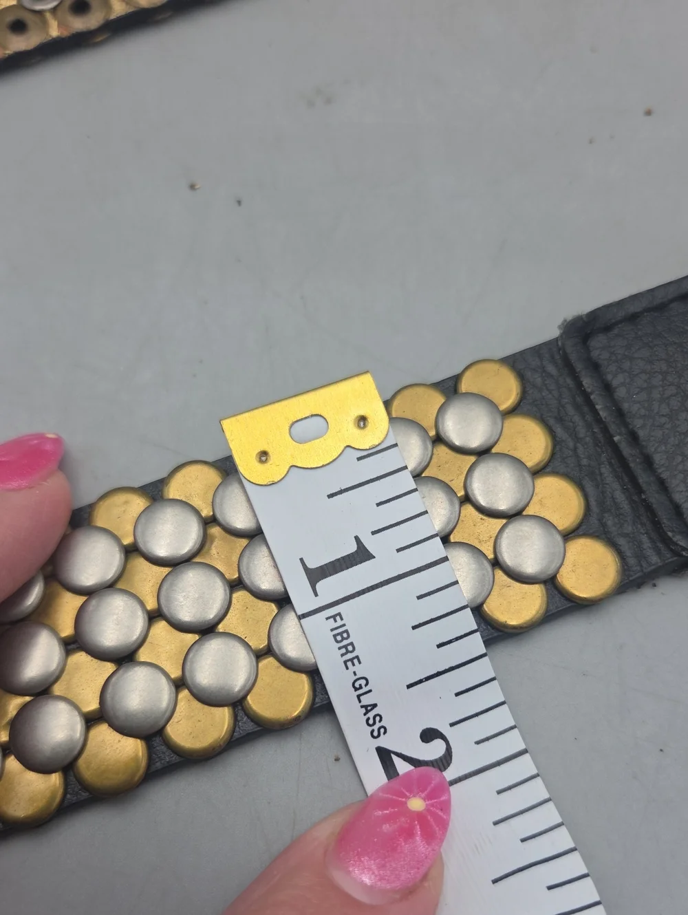 MK Belt MICHAEL KORS Heavily Studded Leather Belt Women Large